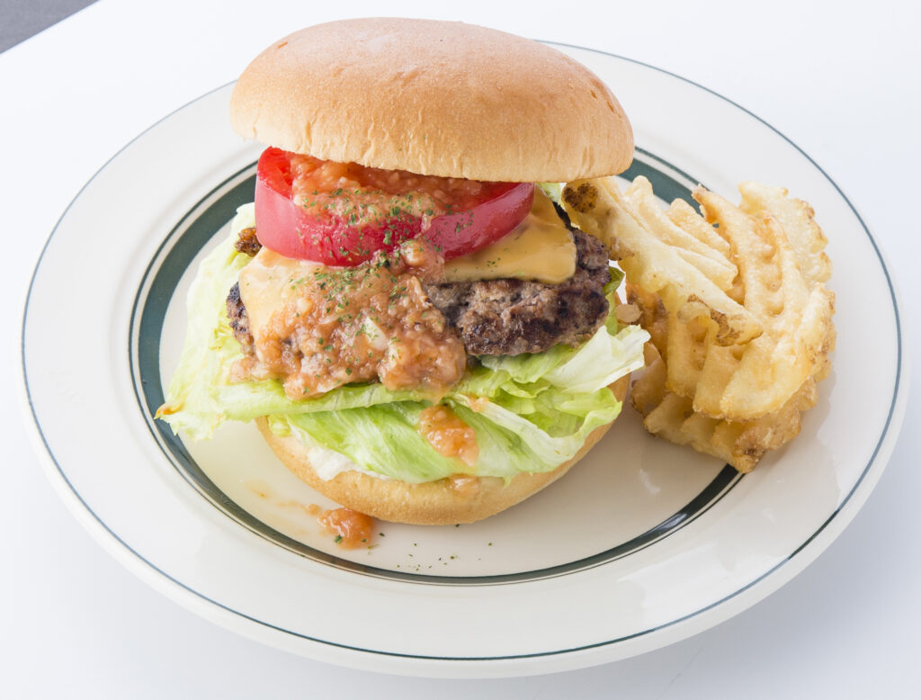 ハンバーガーとポテト